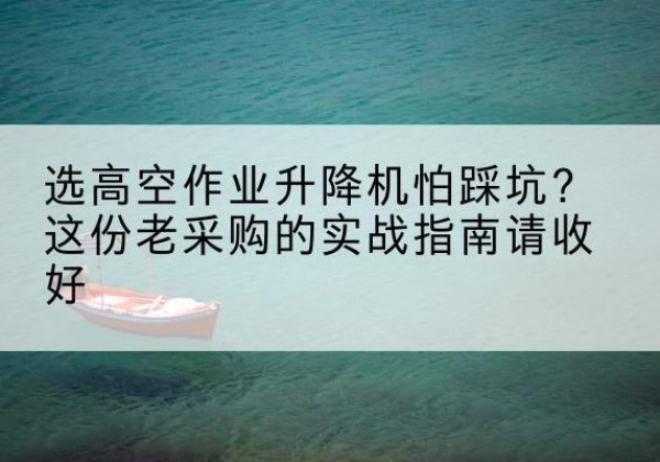 株洲高空作业升降机厂家推荐-选高空作业升降机怕踩坑？这份老采购的实战指南请收好