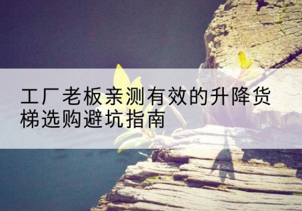 株洲升降货梯怎么选-工厂老板亲测有效的升降货梯选购避坑指南